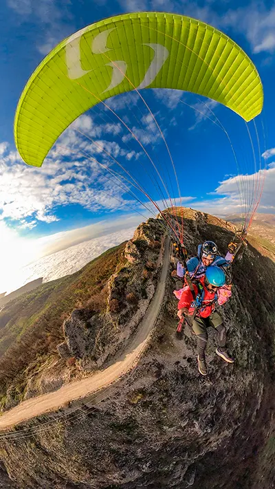 اواین پرواز دونفره قله درازنو2880 متر