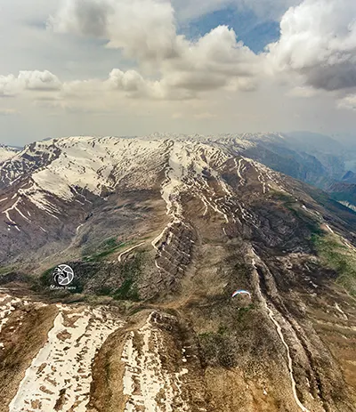 لحظاتی از  رکورد پرواز  مسافت  استان خوزستان قله قارون